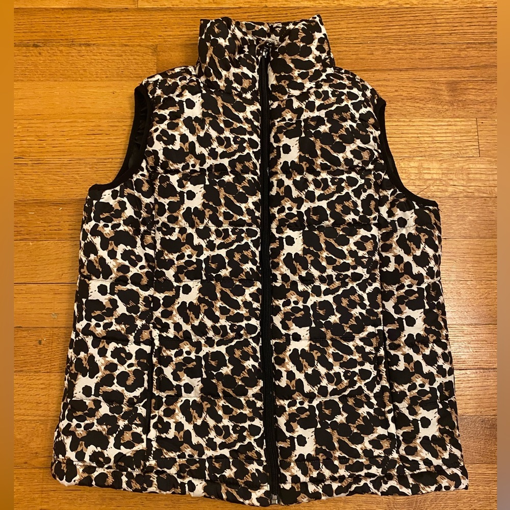 Cheetah Print Puffer Vest